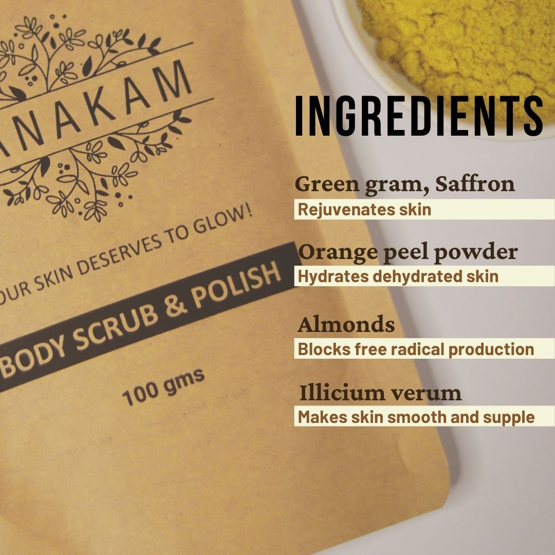 kanakam body scrub and polish ingredients